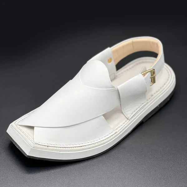 Kaptan white Handmade chappal